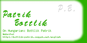 patrik bottlik business card